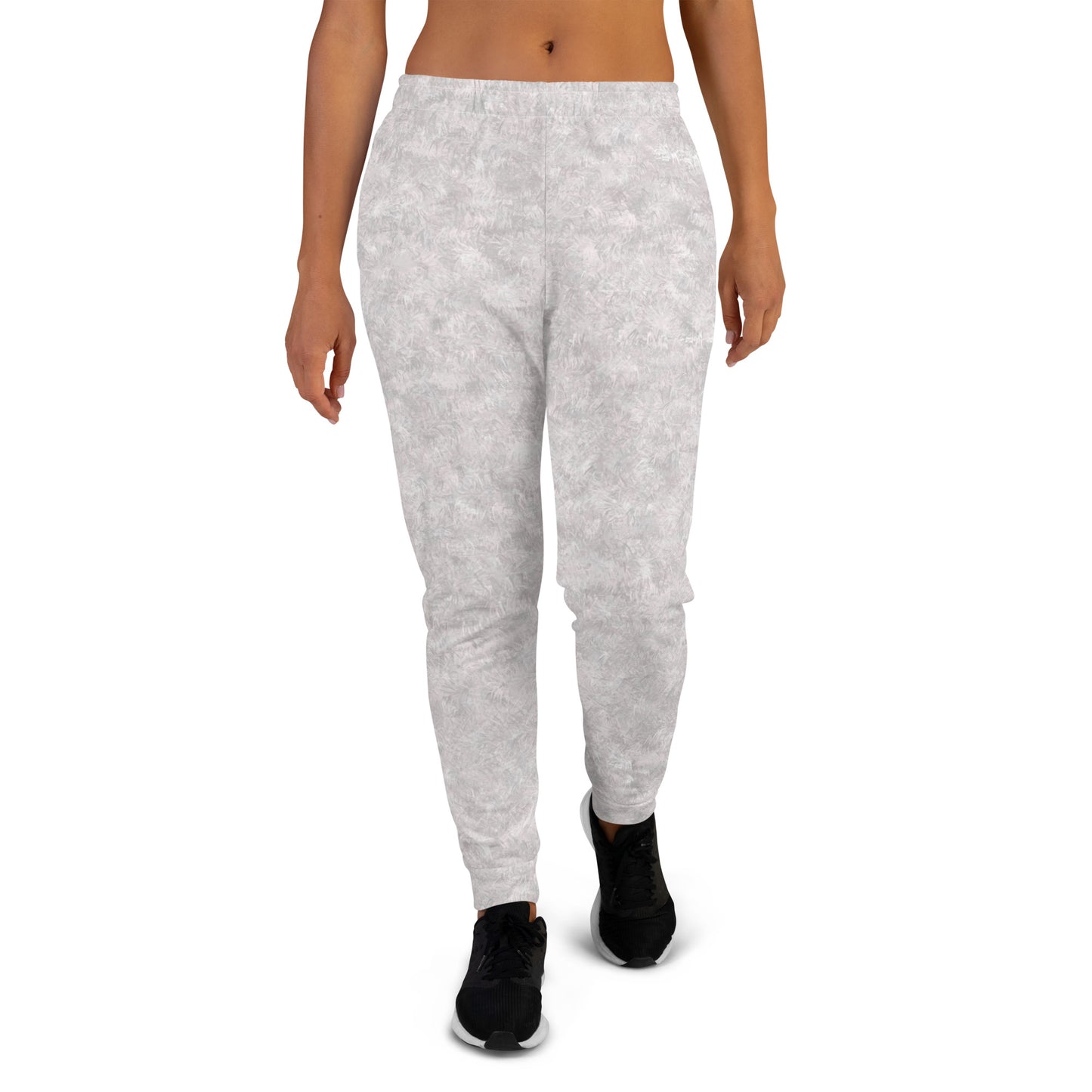 White Fur Print Women's Slim Fit Joggers