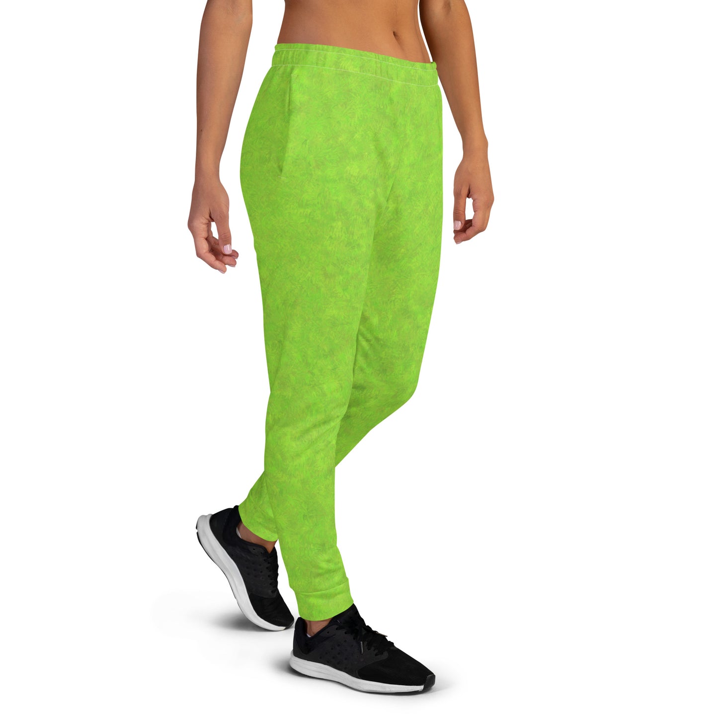 Green Fur Print Women's Joggers