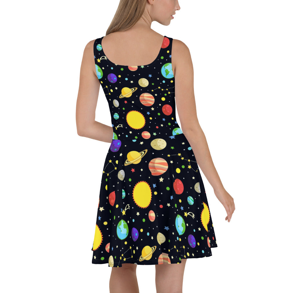 Solar System Sleeveless Skater Dress