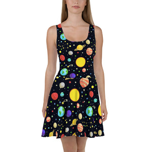 Solar System Sleeveless Skater Dress
