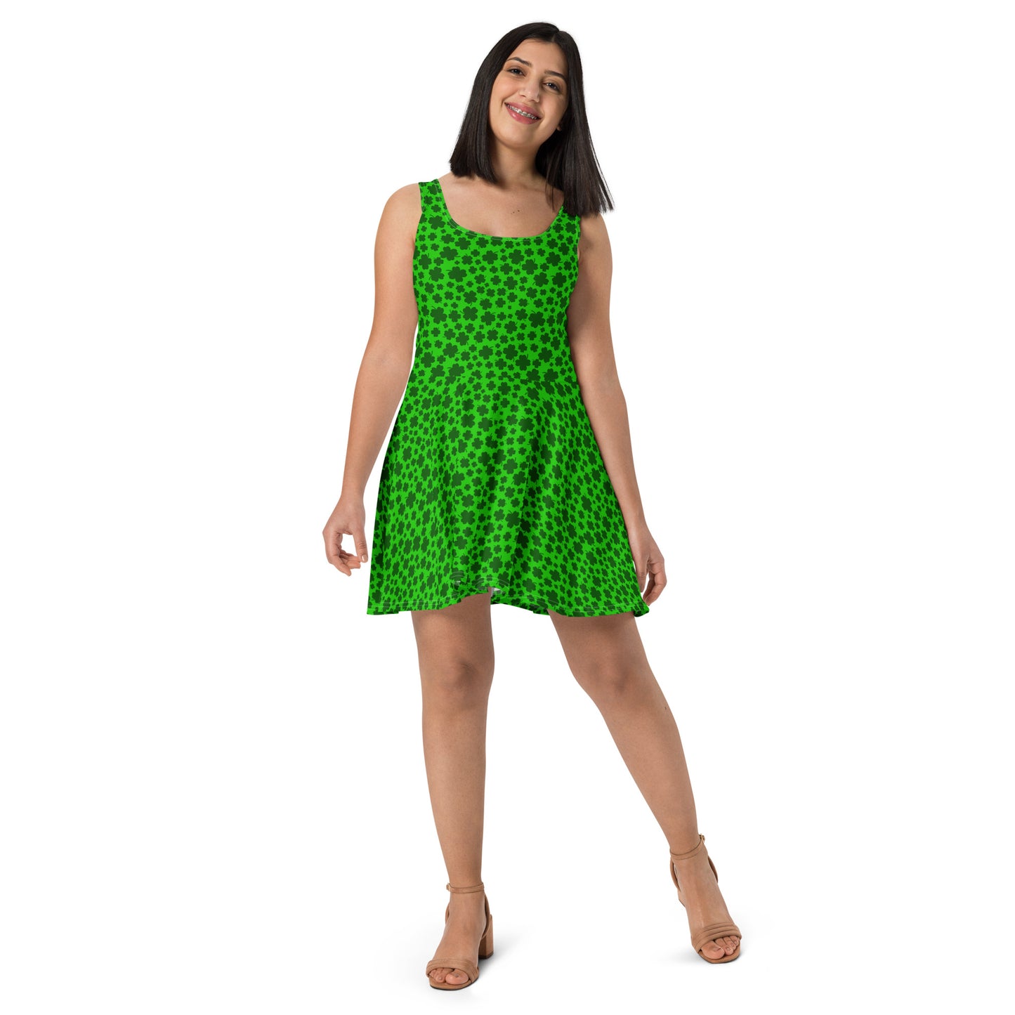 Lucky Clover Skater Dress