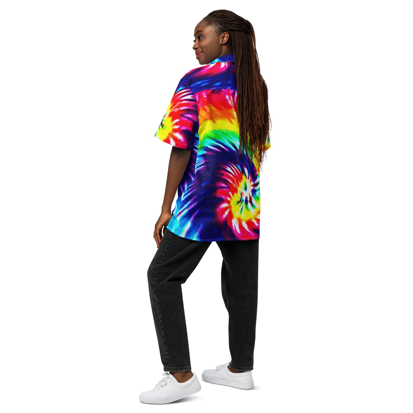 Tie Dye Swirl Unisex Button Shirt