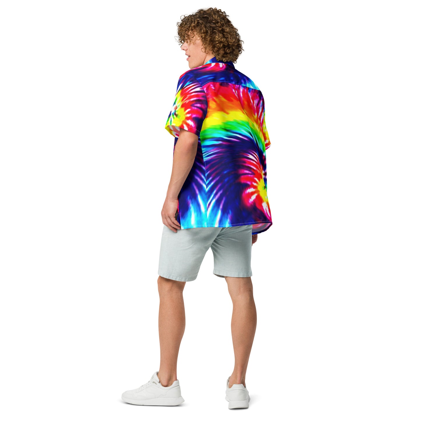 Tie Dye Swirl Unisex Button Shirt