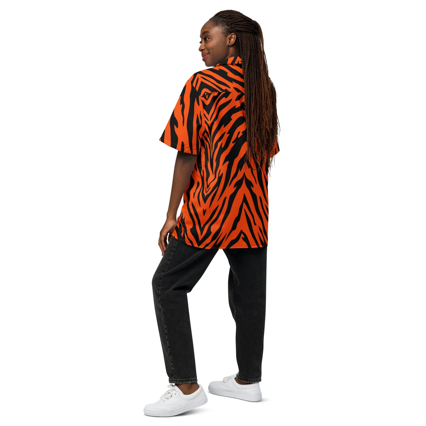 Bengal Tiger Stripe Unisex Button Shirt