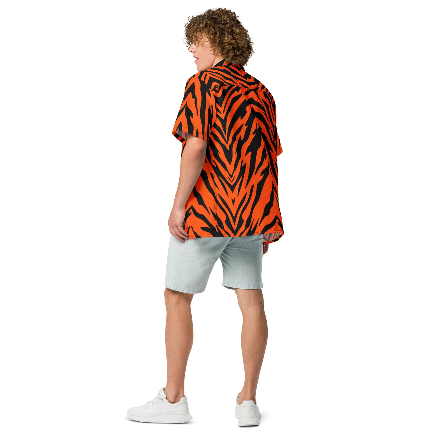 Bengal Tiger Stripe Unisex Button Shirt