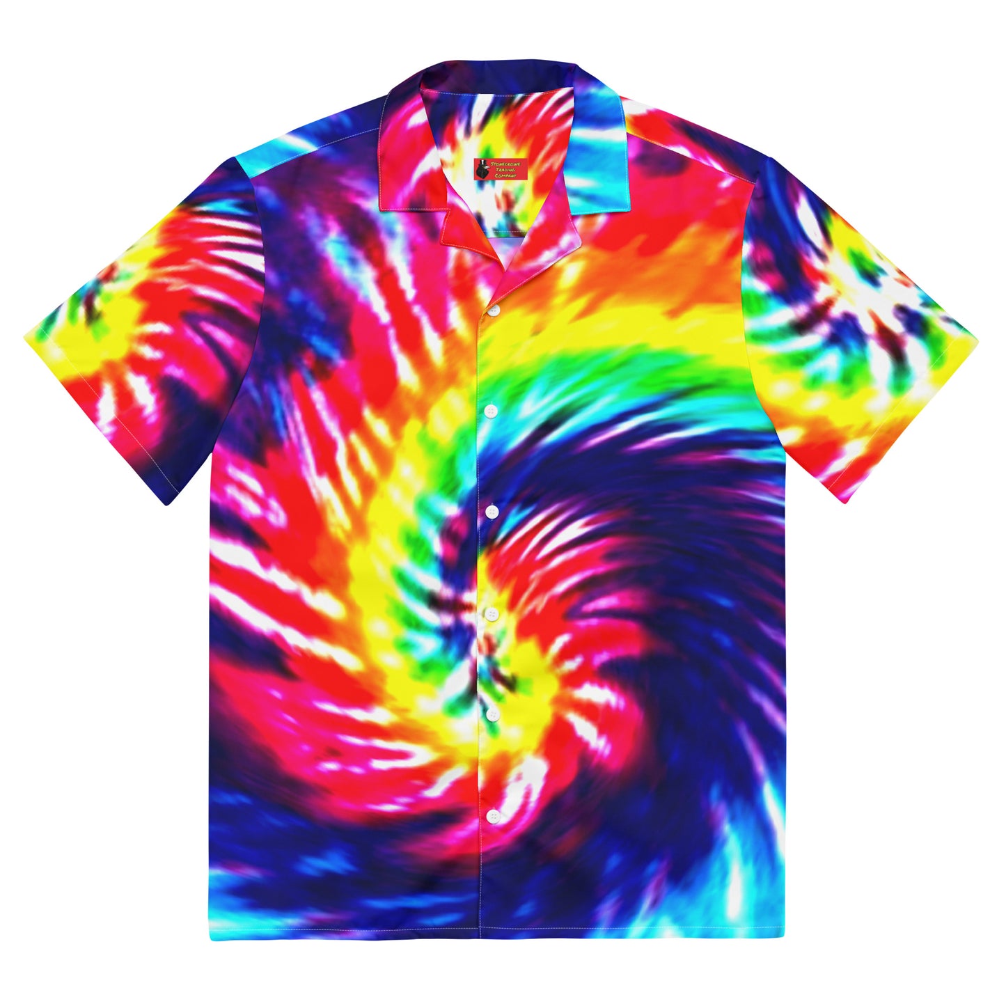 Tie Dye Swirl Unisex Button Shirt