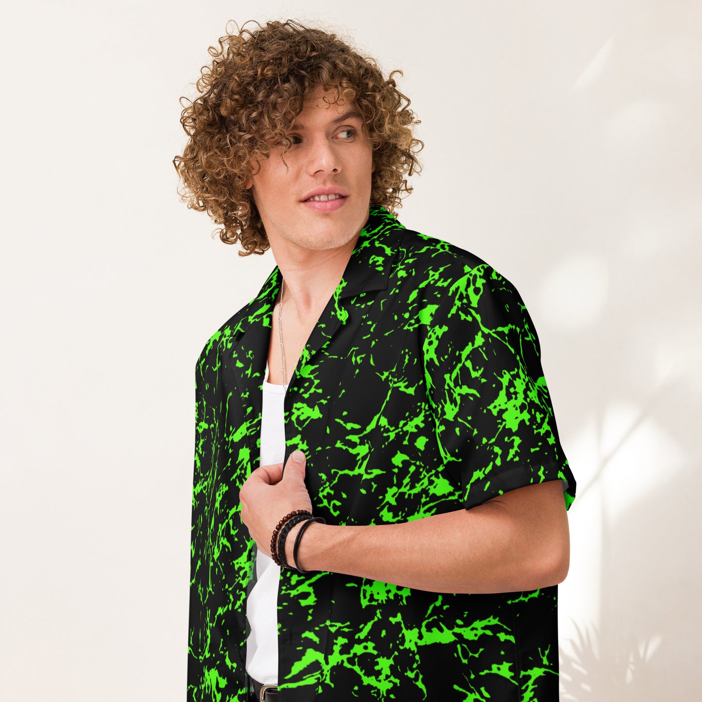 Green Water Camo Unisex Button Shirt