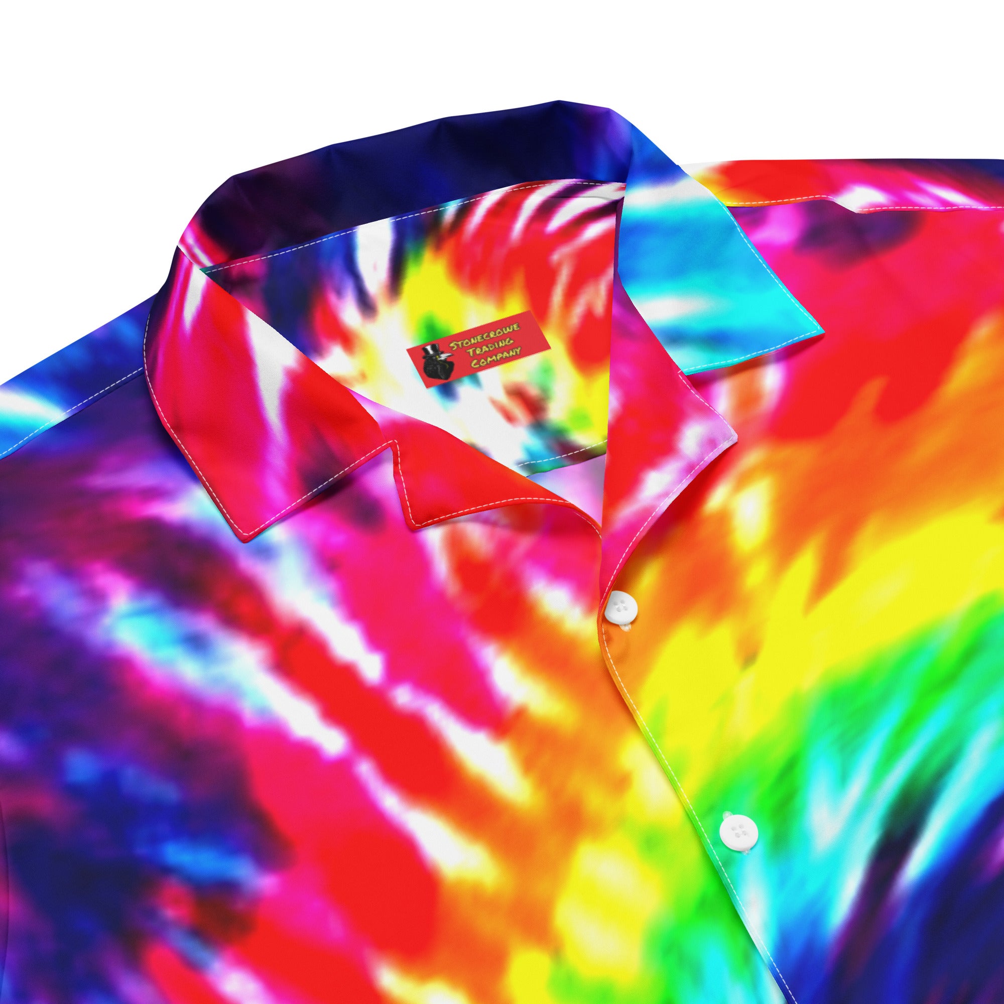 Tie Dye Swirl Unisex Button Shirt