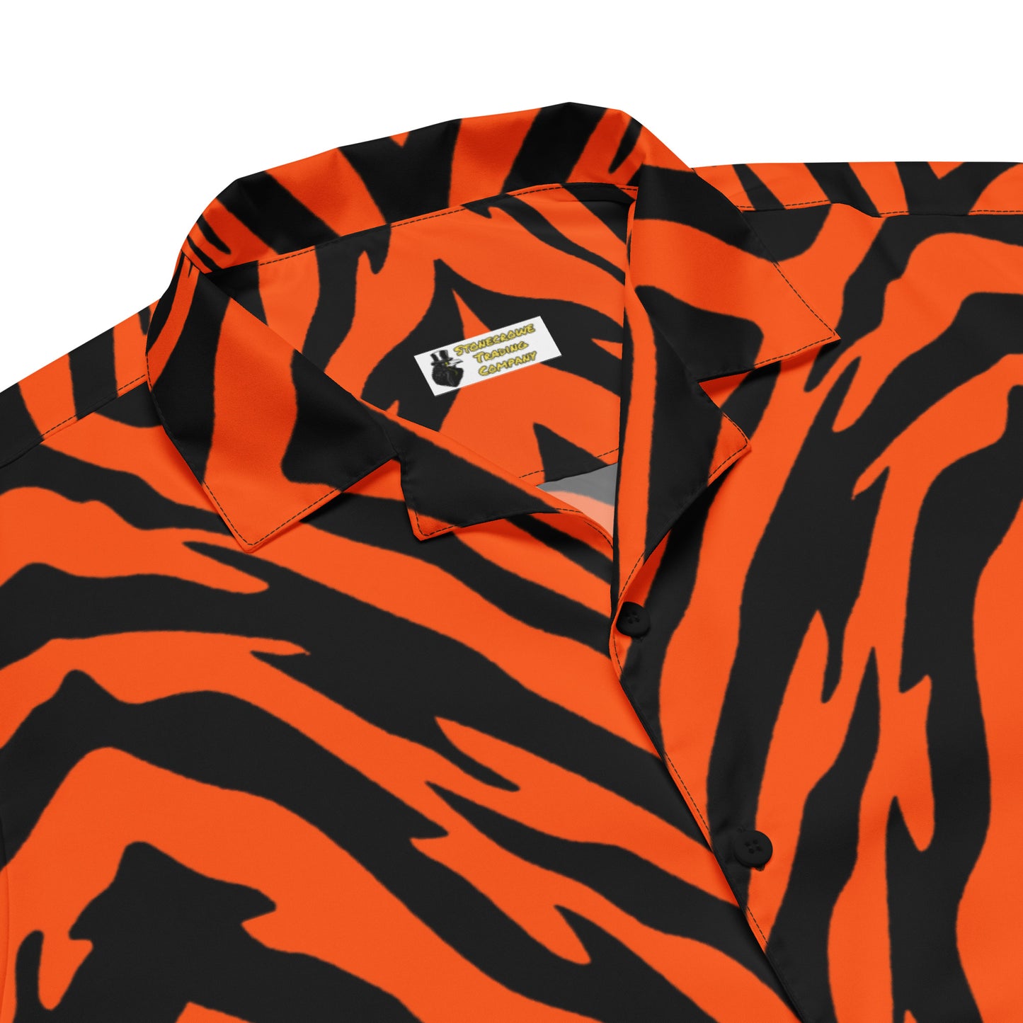 Bengal Tiger Stripe Unisex Button Shirt