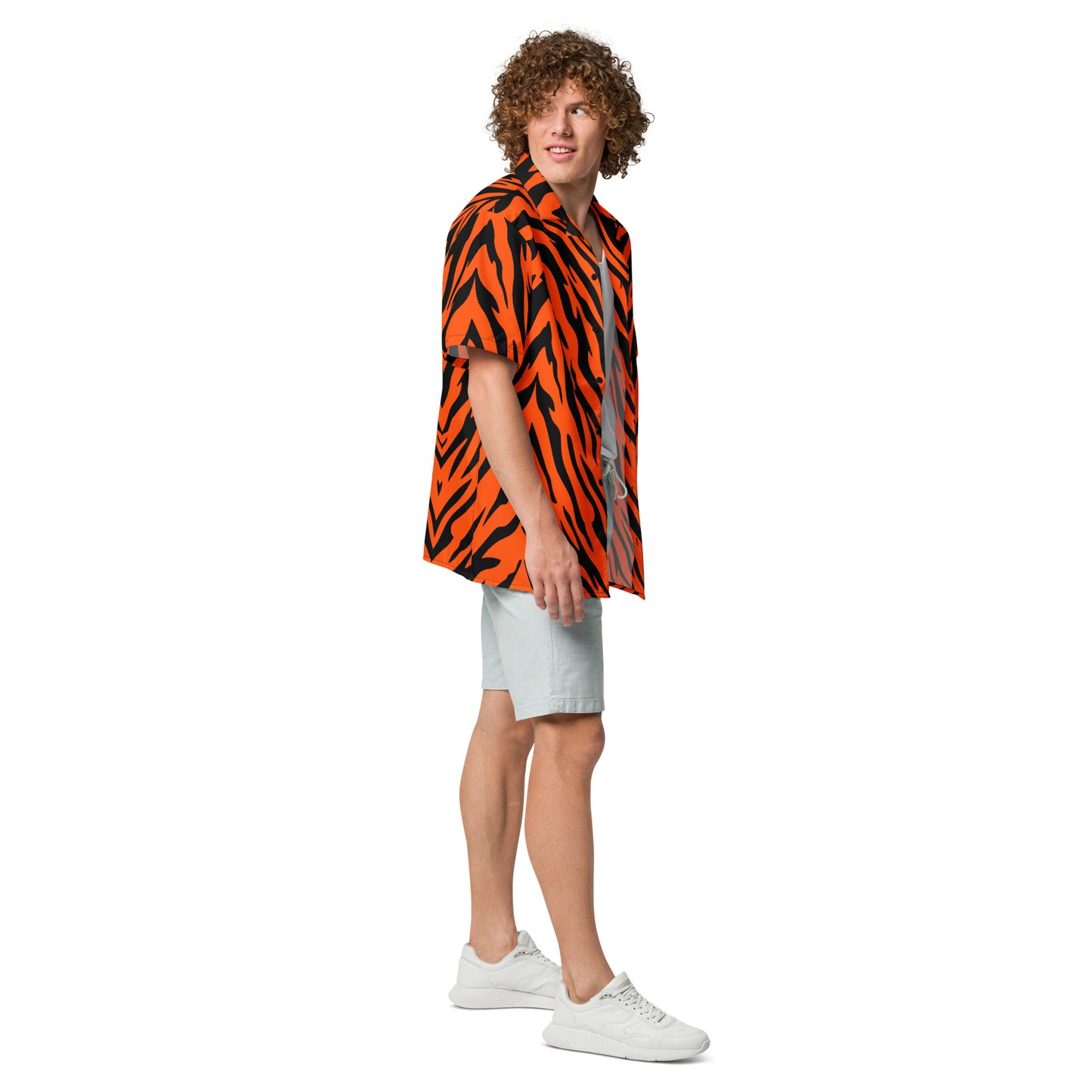 Bengal Tiger Stripe Unisex Button Shirt