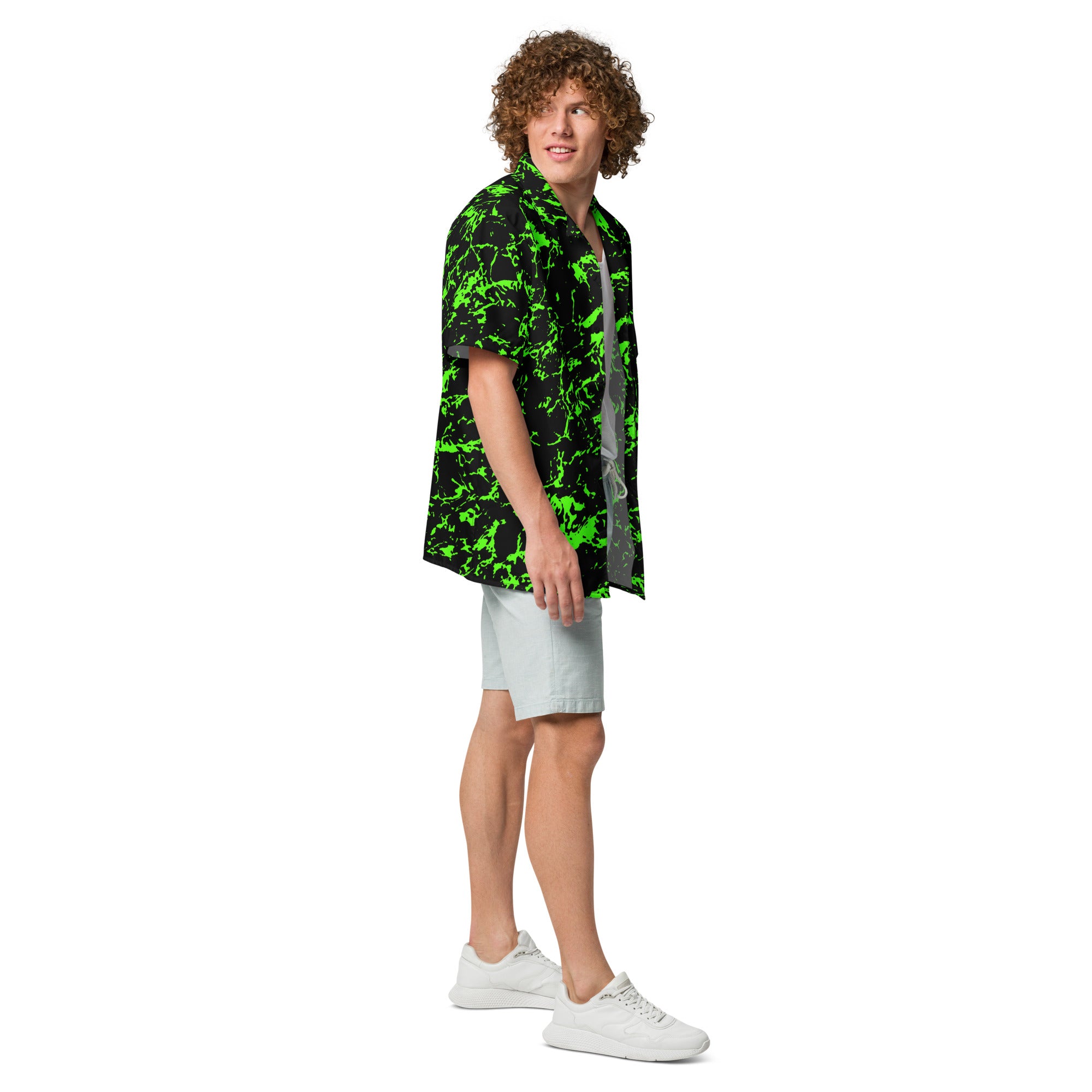 Green Water Camo Unisex Button Shirt