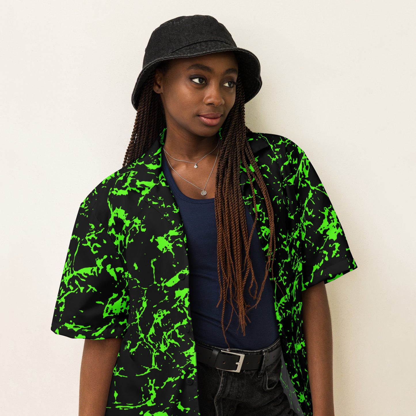 Green Water Camo Unisex Button Shirt