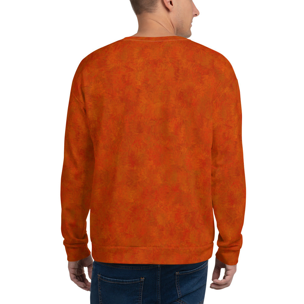 Orange Cat Fur Print Unisex Sweatshirt