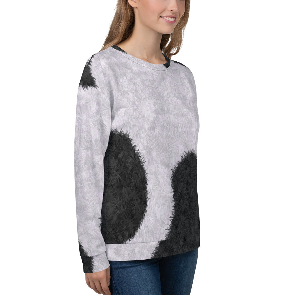 Black and White Fur Pattern Unisex Sweatshirt