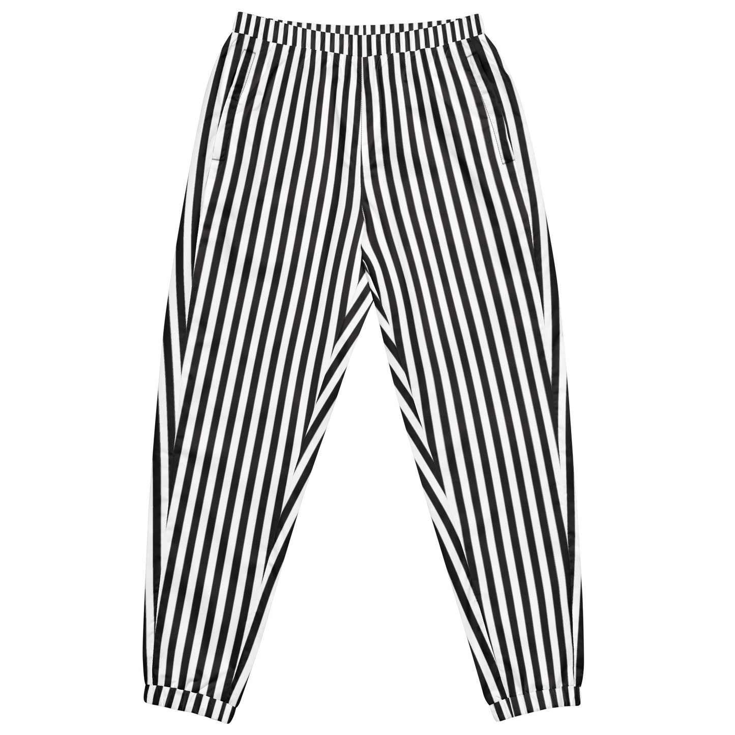 Black and White Stripe Unisex track pants