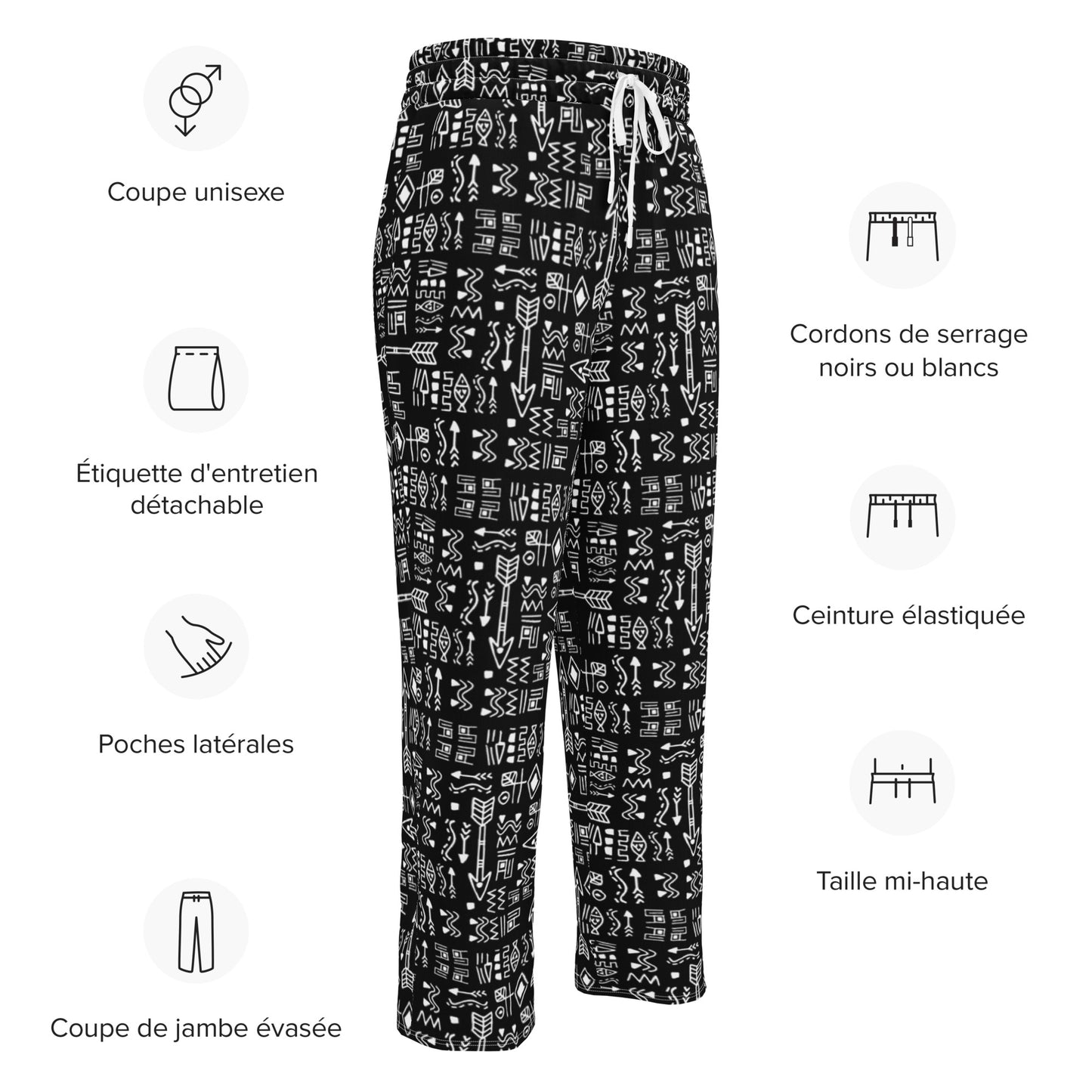 Native American Inspired Doodle Wide-leg joggers