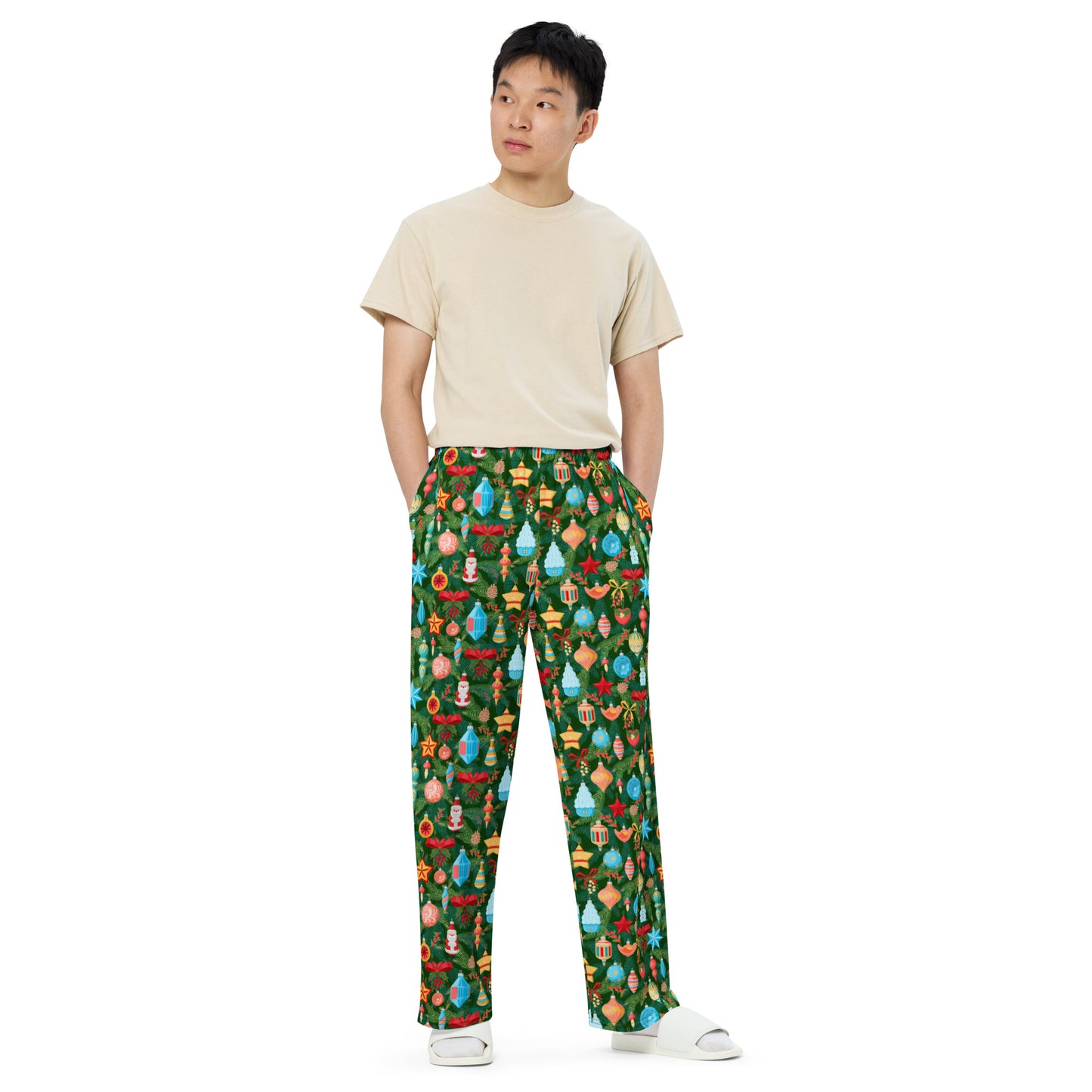 Decorated Tree Unisex Wide-Leg Pants