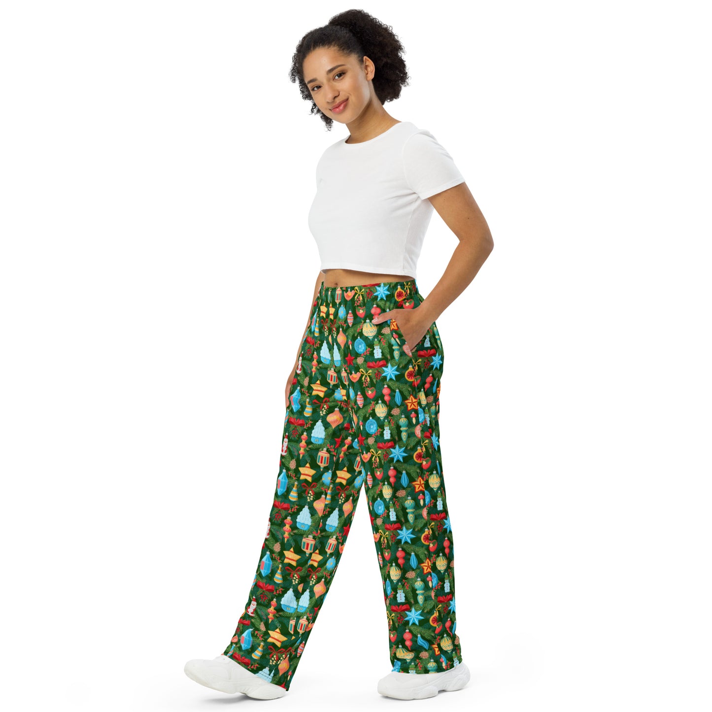 Decorated Tree Unisex Wide-Leg Pants