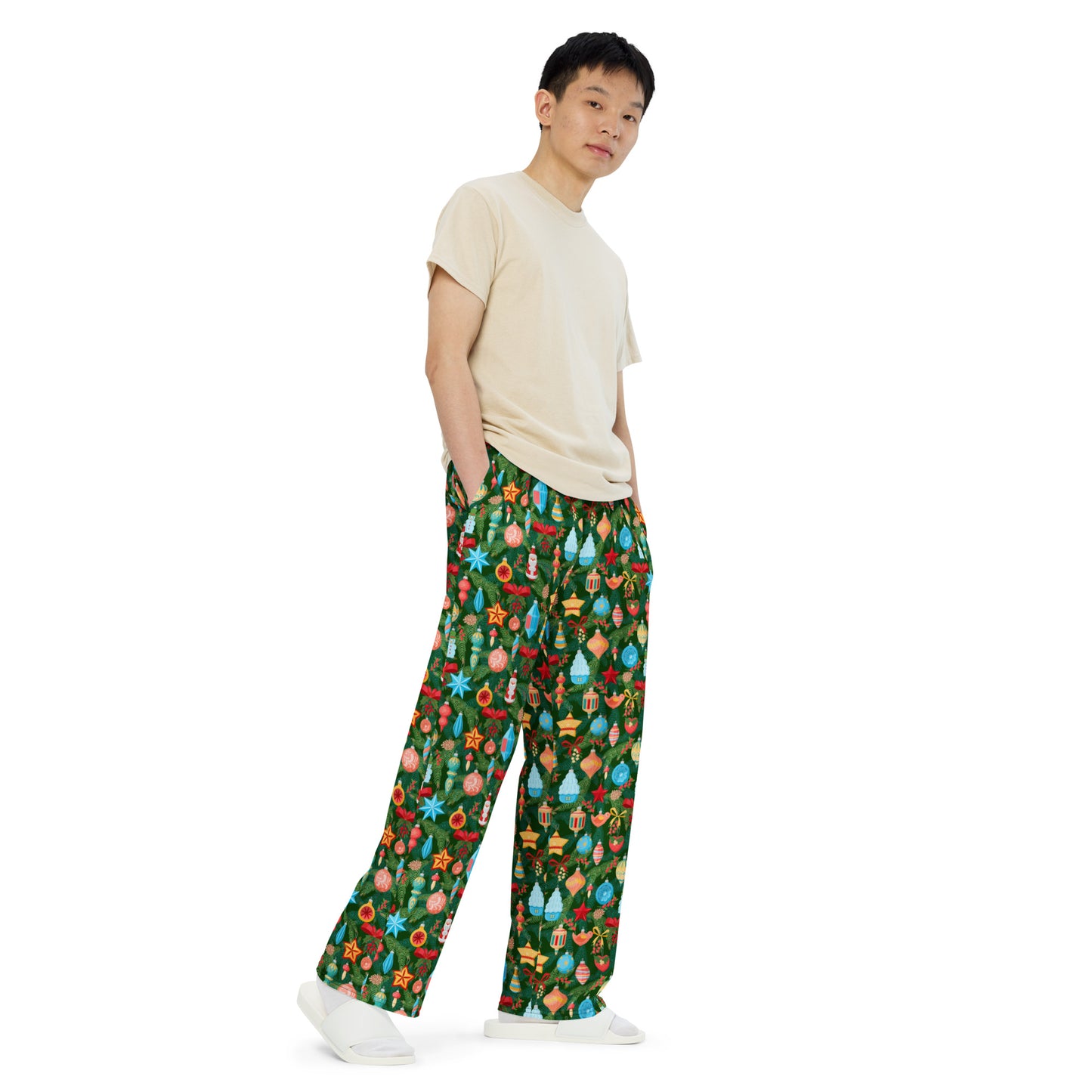 Decorated Tree Unisex Wide-Leg Pants