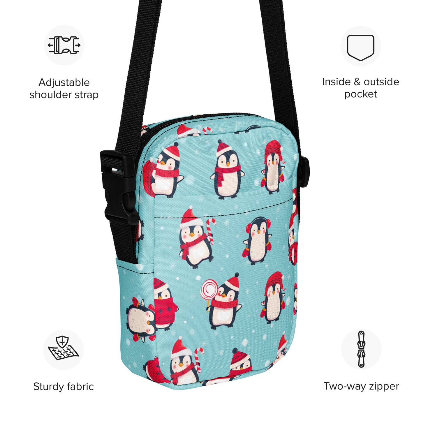 Cute Penguins Utility Crossbody Bag