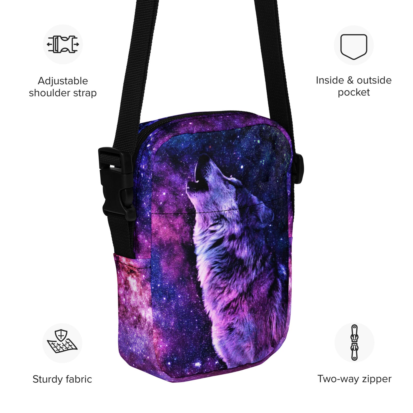 Nebula Wolf Utility Crossbody Bag