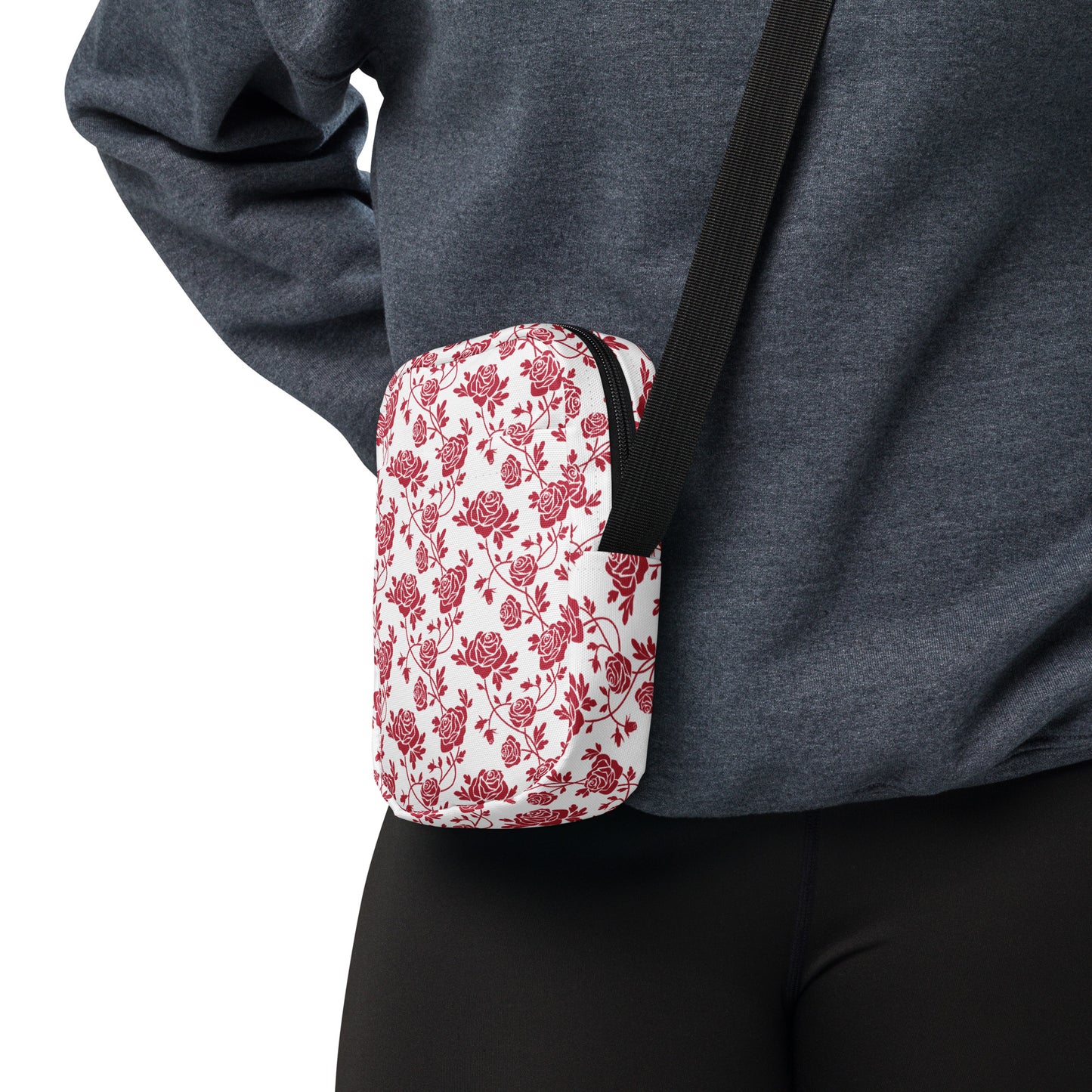 Red Roses Utility Crossbody Bag