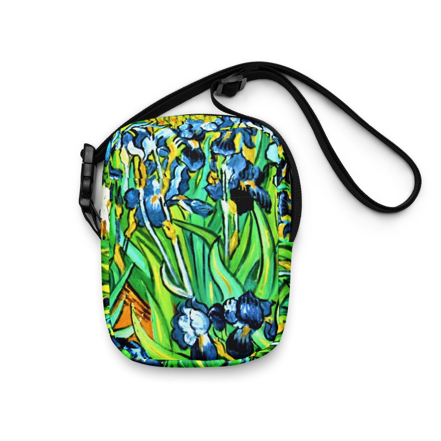 Irises by van Gogh Print Utility Crossbody Bag