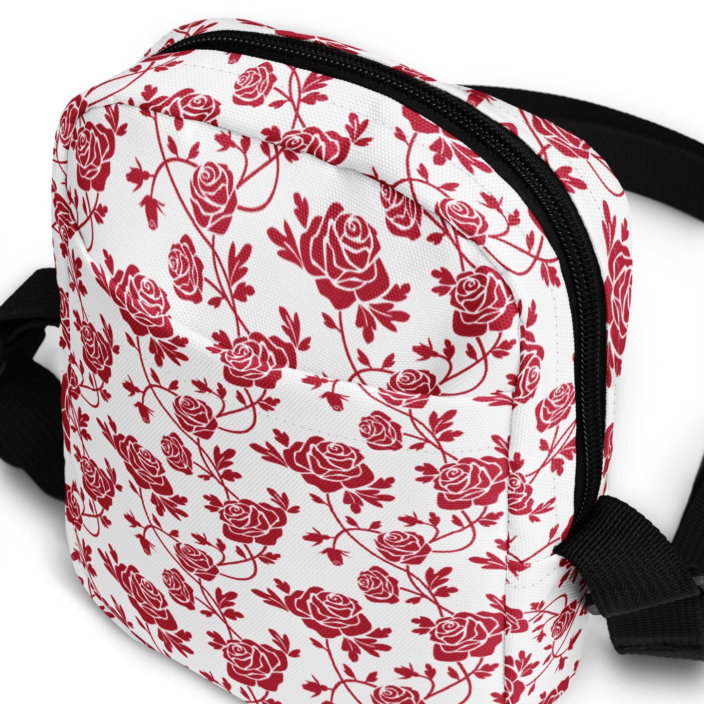 Red Roses Utility Crossbody Bag