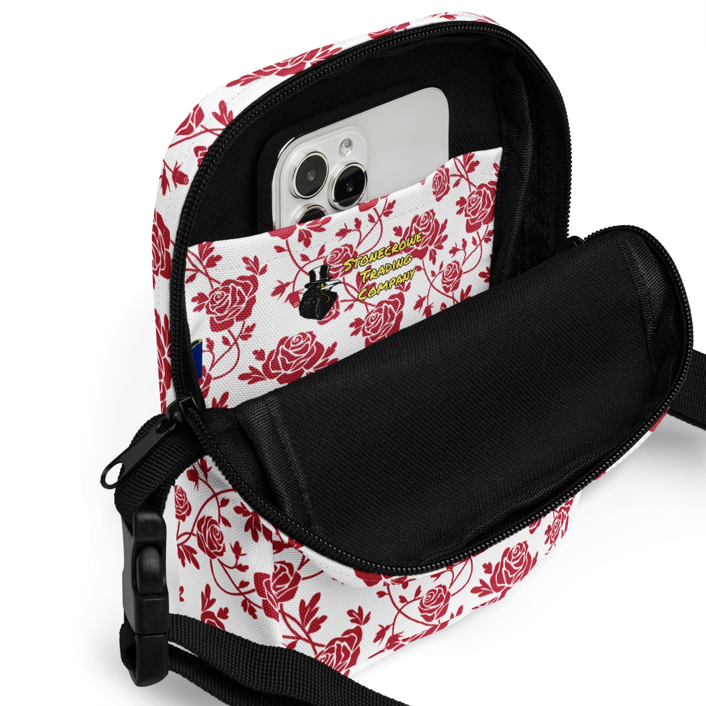 Red Roses Utility Crossbody Bag