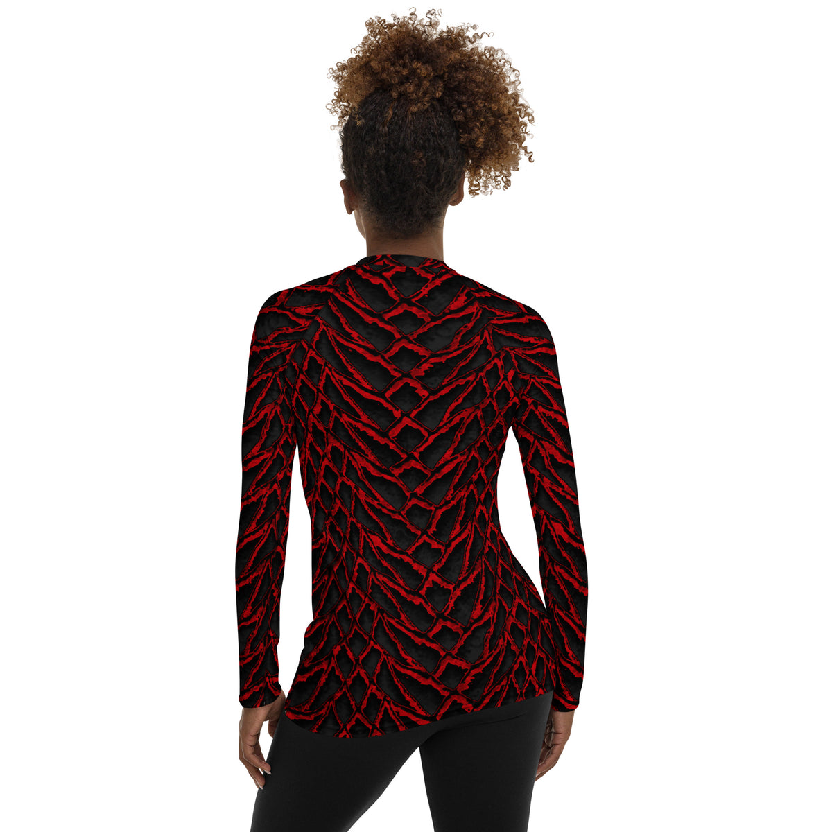 Crimson Dragon Scale Women's Rash Guard