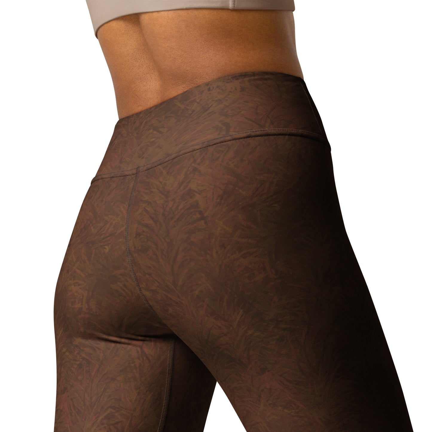 Brown Fur Print Yoga Leggings