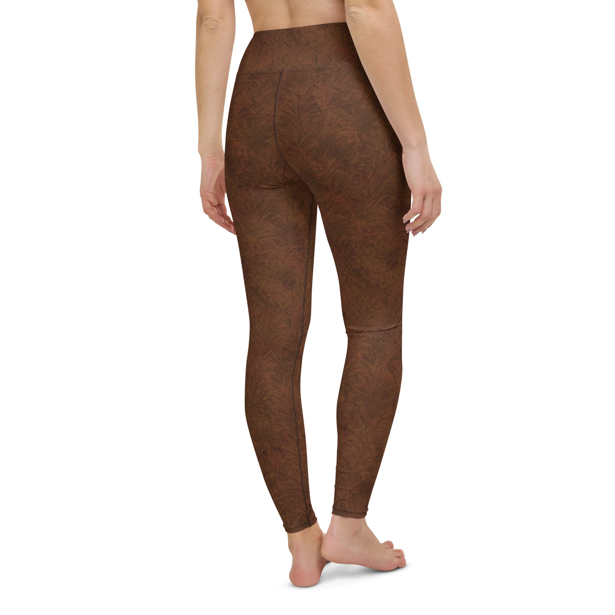 Brown Fur Print Yoga Leggings