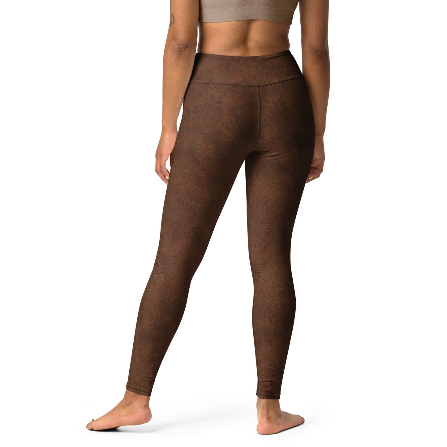 Brown Fur Print Yoga Leggings