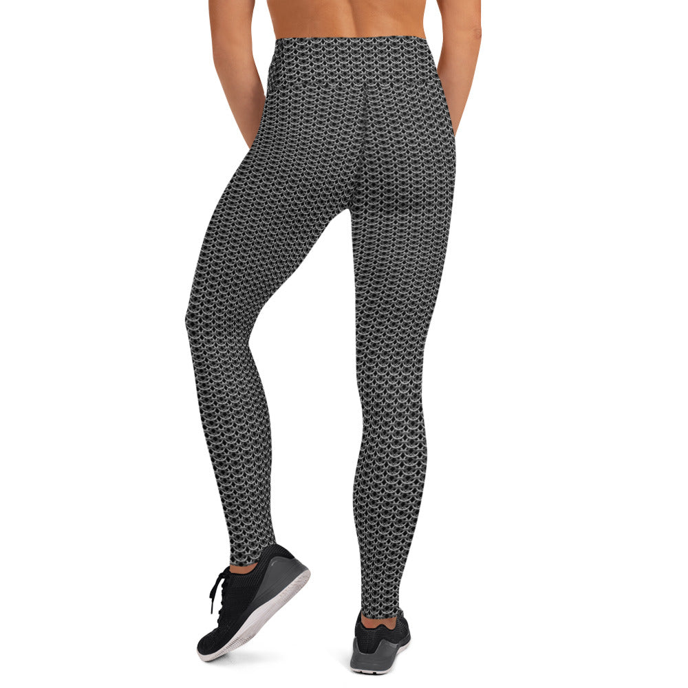 Chain Mail Print Yoga Leggings