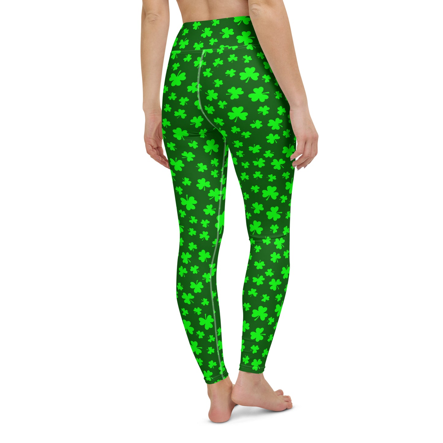 Shamrock Print Yoga Leggings