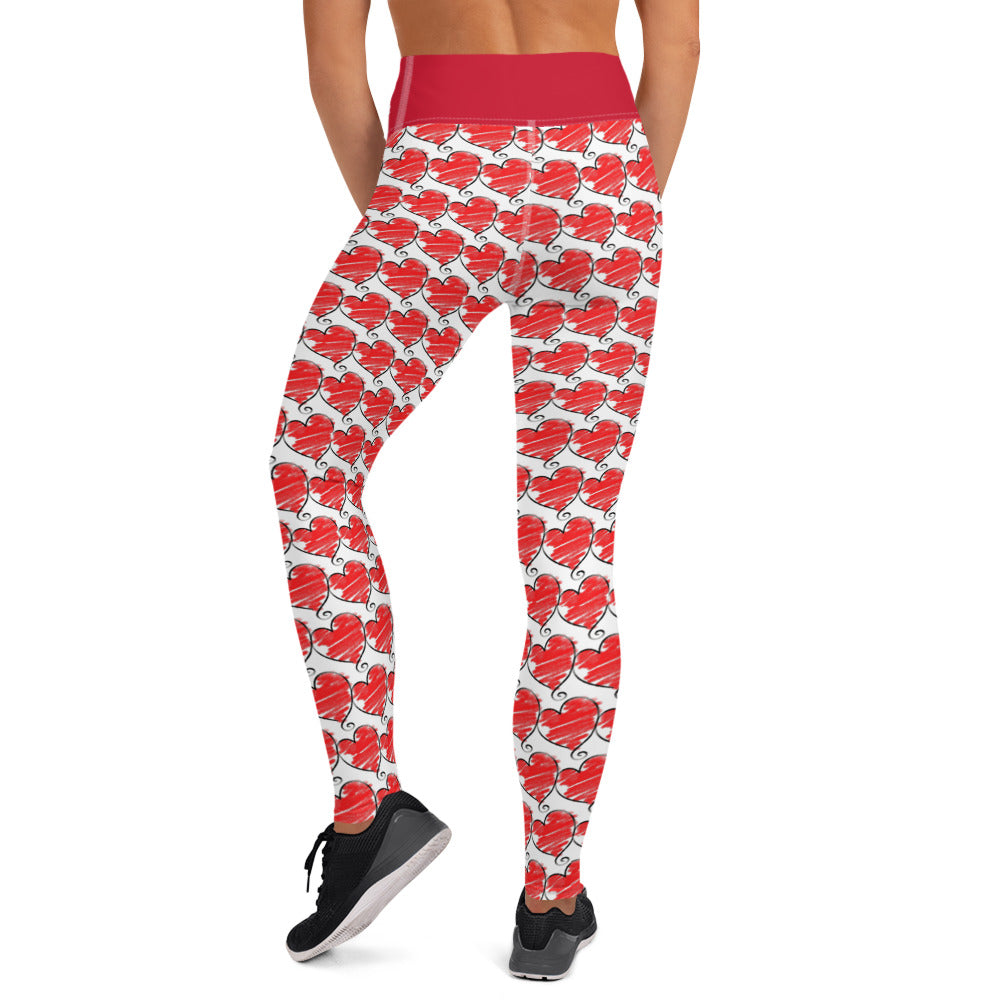 Hearts Yoga Leggings