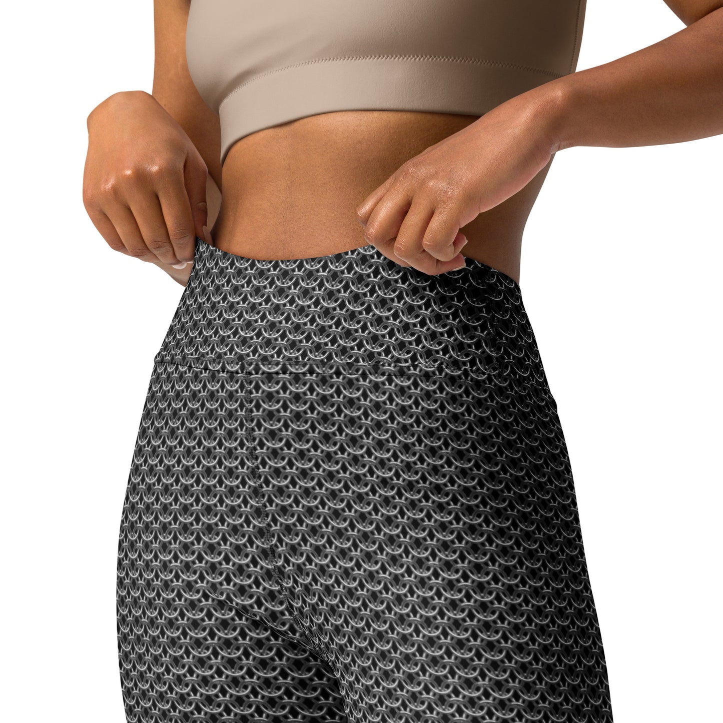 Chain Mail Print Yoga Leggings