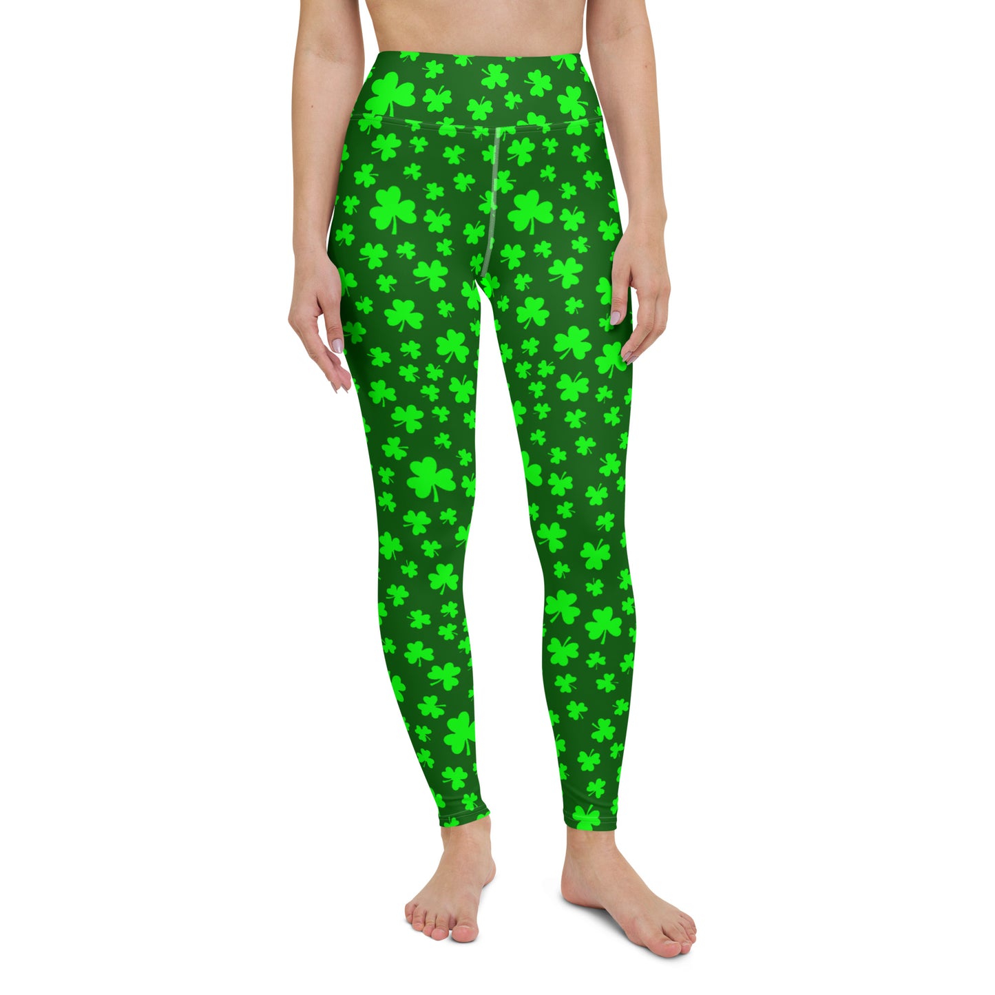 Shamrock Print Yoga Leggings