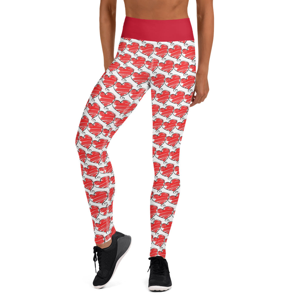 Hearts Yoga Leggings