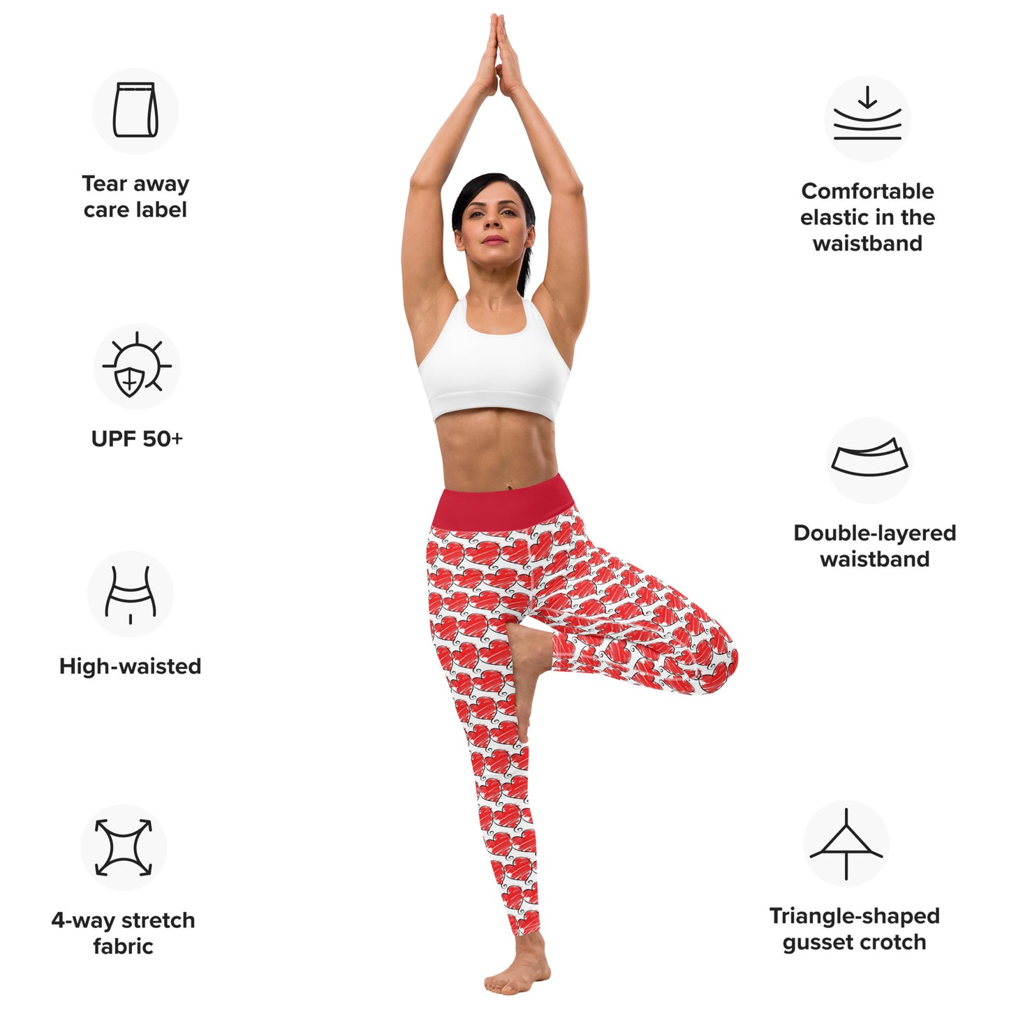 Hearts Yoga Leggings