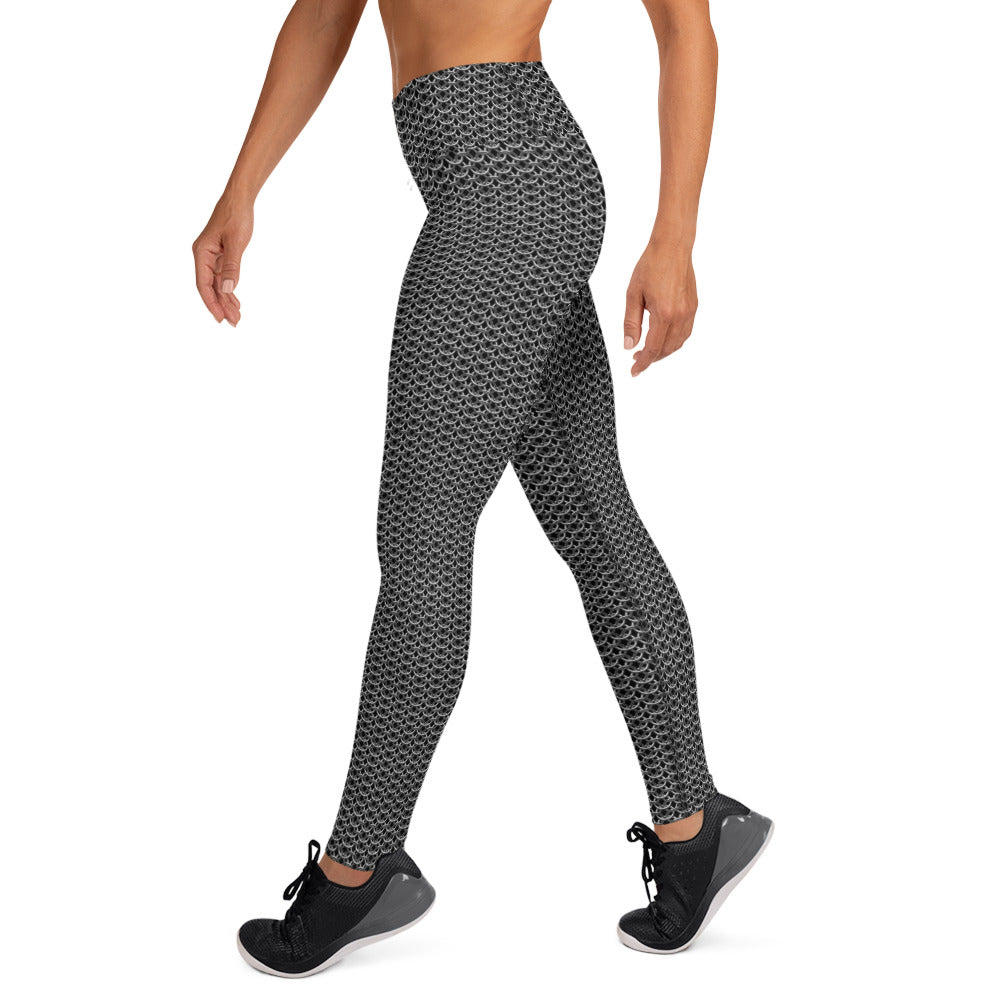 Chain Mail Print Yoga Leggings