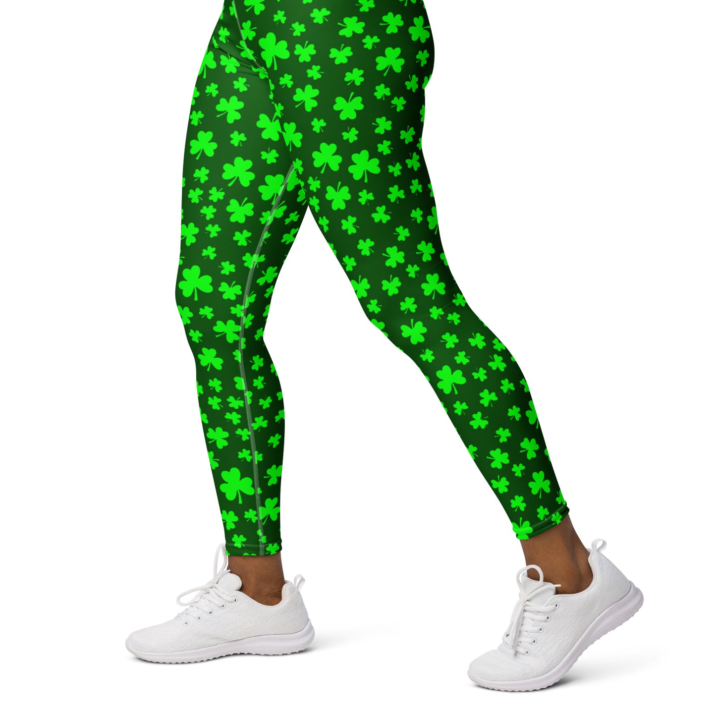 Shamrock Print Yoga Leggings