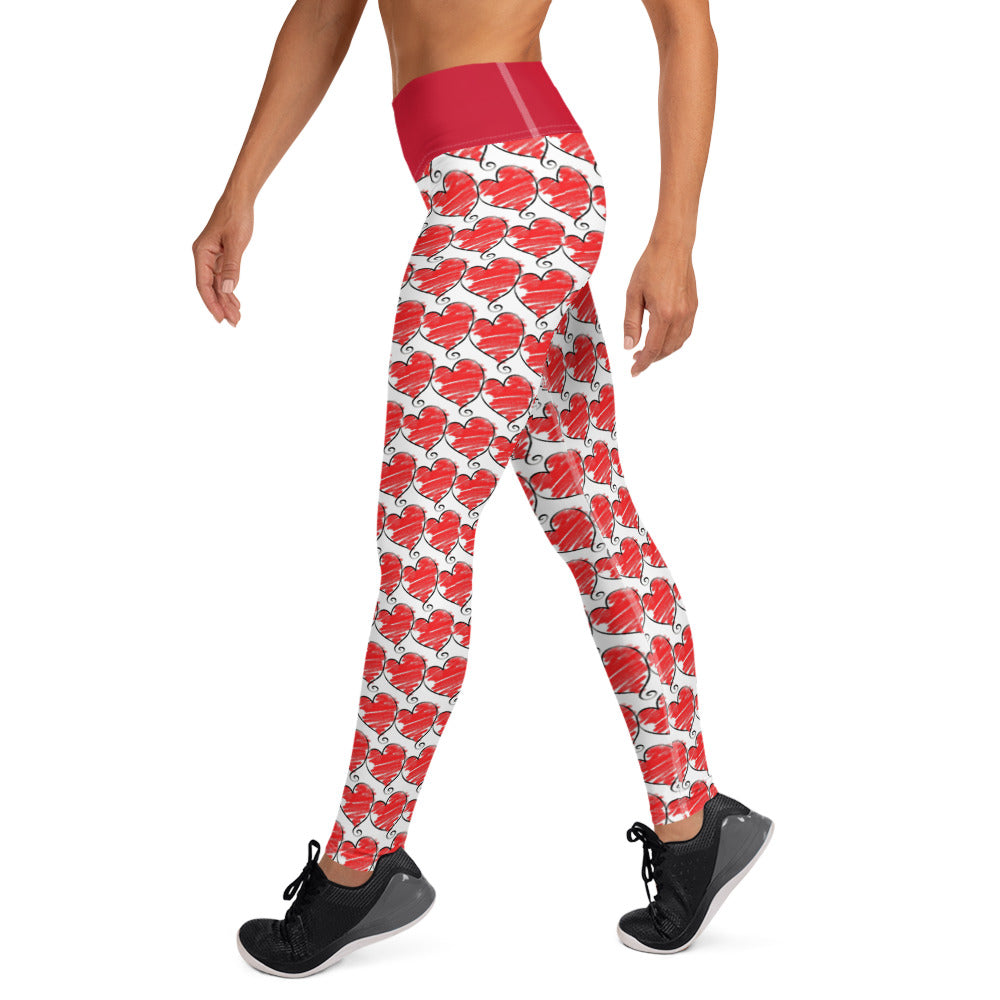 Hearts Yoga Leggings