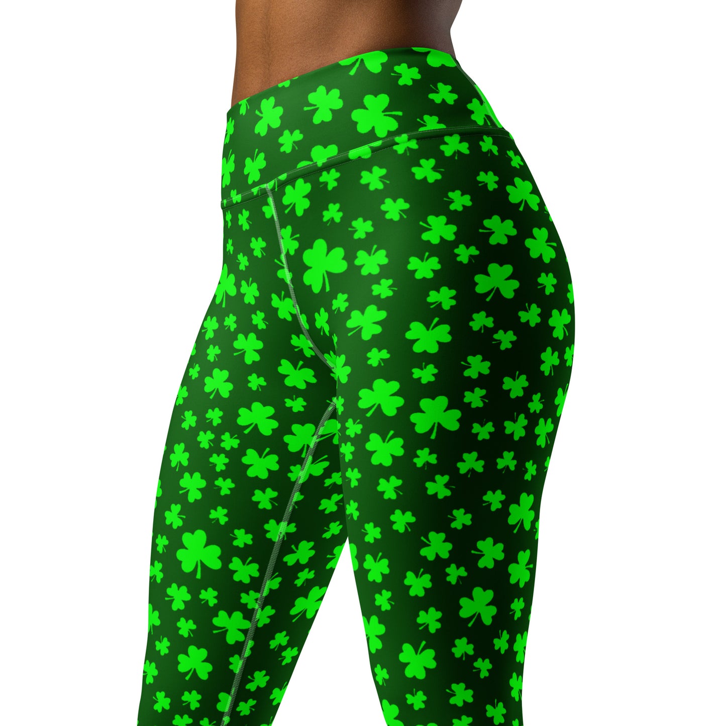 Shamrock Print Yoga Leggings