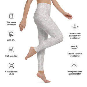 White Fur Print Yoga Leggings