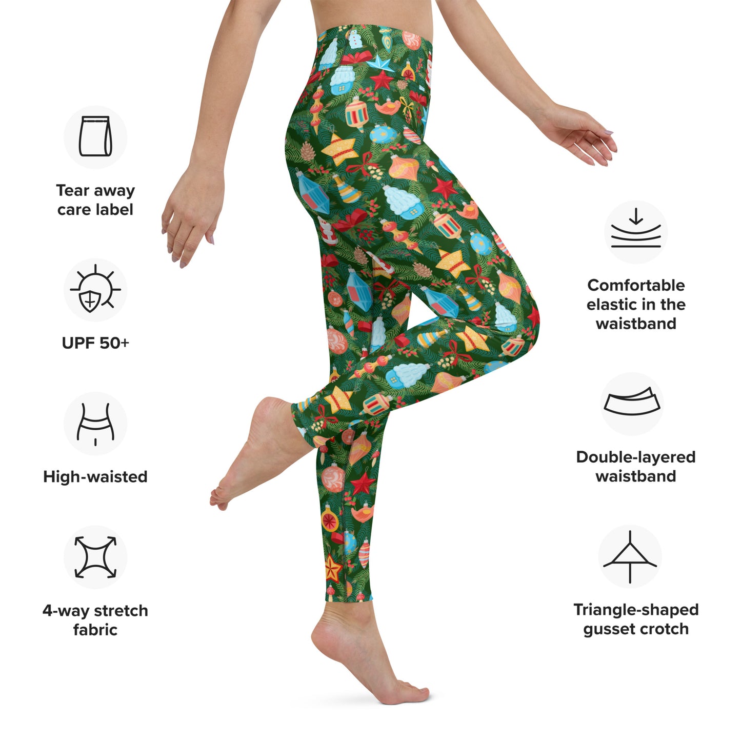 Decorated Tree Yoga Leggings