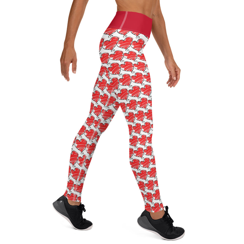 Hearts Yoga Leggings