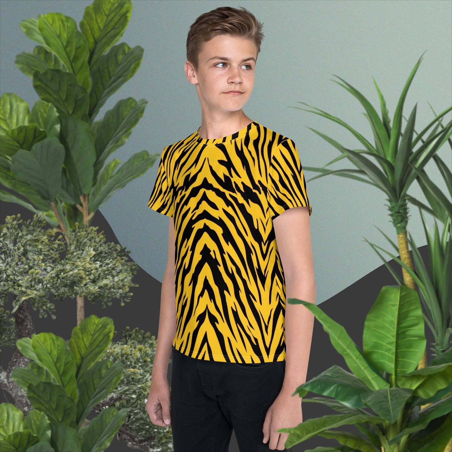 Black and Gold Tiger Stripes Youth T-shirt