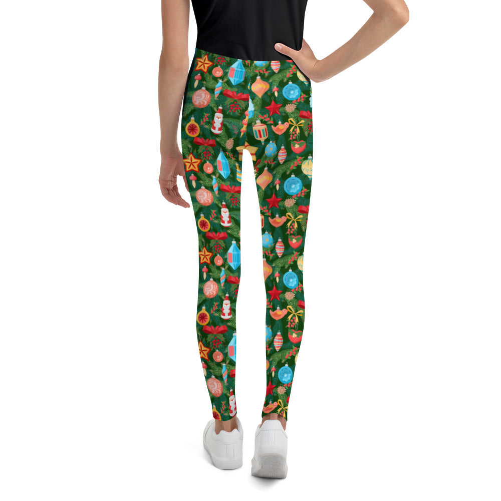 Decorated Tree Youth Leggings