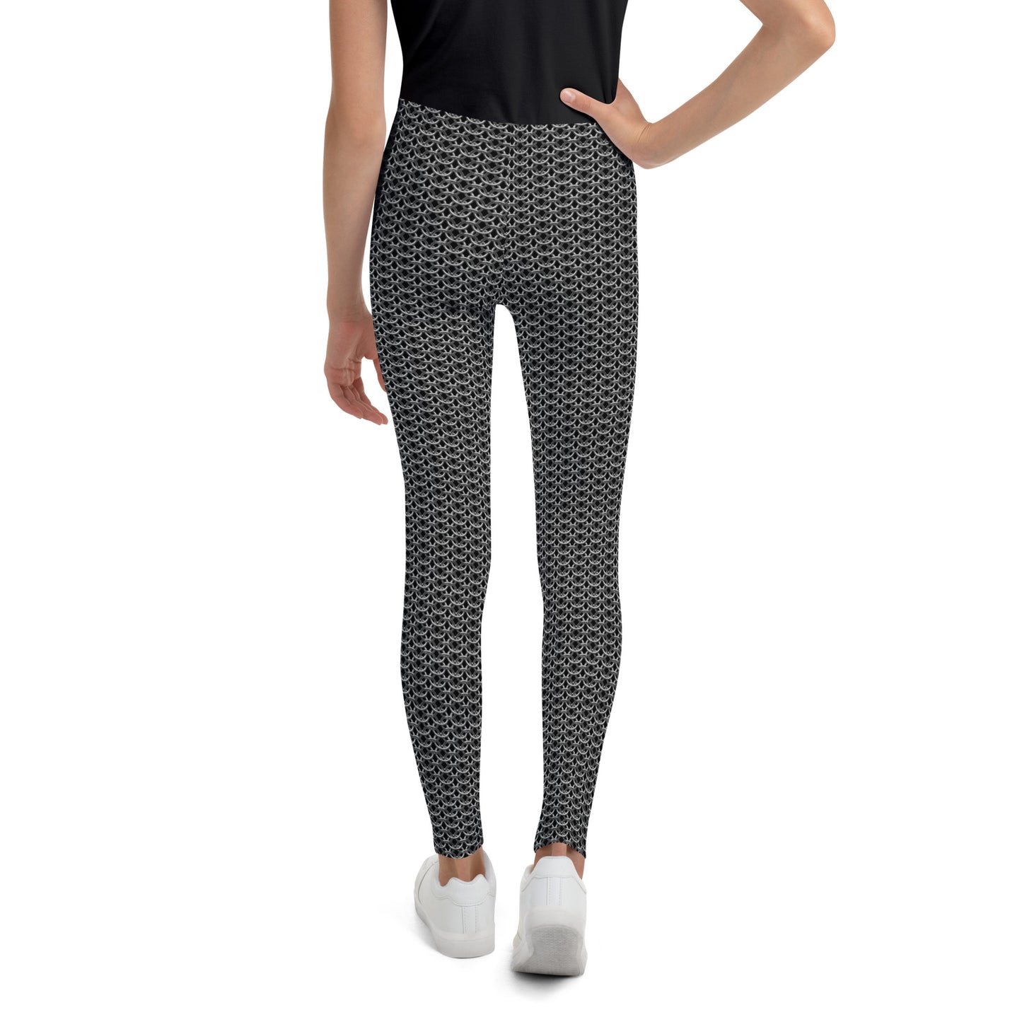 Chain Mail Print Youth Leggings